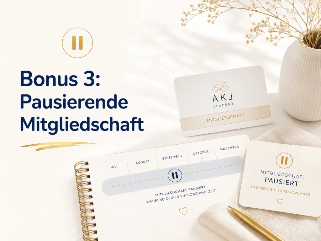 V.I.P. Coaching - Pausierende Mitgliedschaft - Abspecken kann jeder